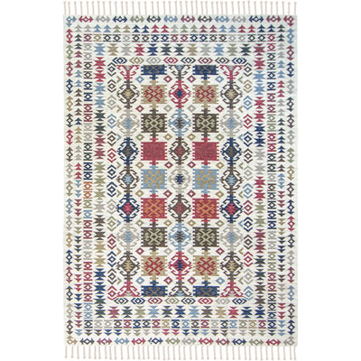 שטיח קילים שיראז 01 צבעוני עם פרנזים | השטיח האדום