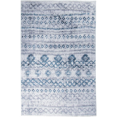 שטיח איסטנבול 03 אפור בהיר/כחול עם פרנזים | השטיח האדום